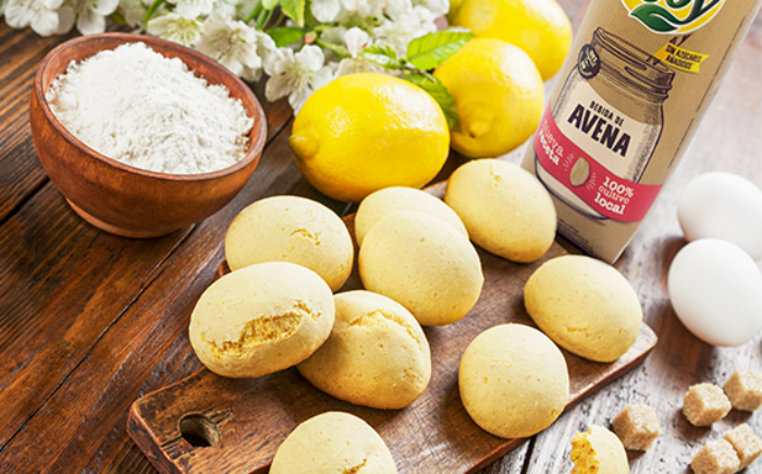 Galletas al limón con Bebida de Avena Vivesoy