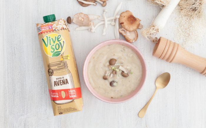 Crema de setas con Bebida de Avena Vivesoy