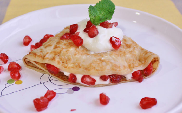 Crêpes Vivesoy de Papaya y Mango