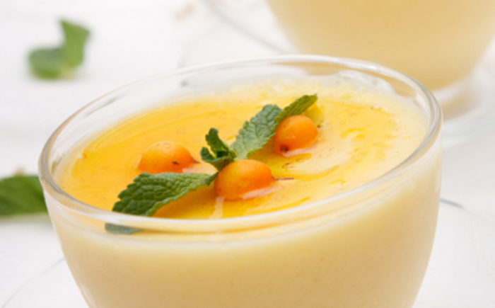 Espuma de Vivesoy naranja y plátano