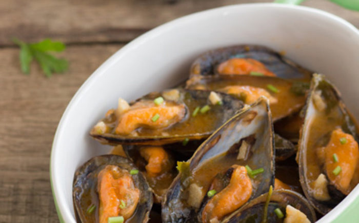 Mejillones al vapor con salsa picante de Vivesoy Natural