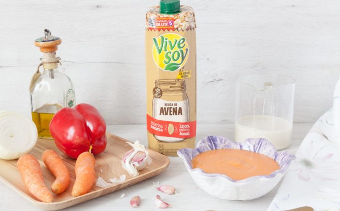 Gazpacho de zanahoria con Vivesoy Bebida de Avena