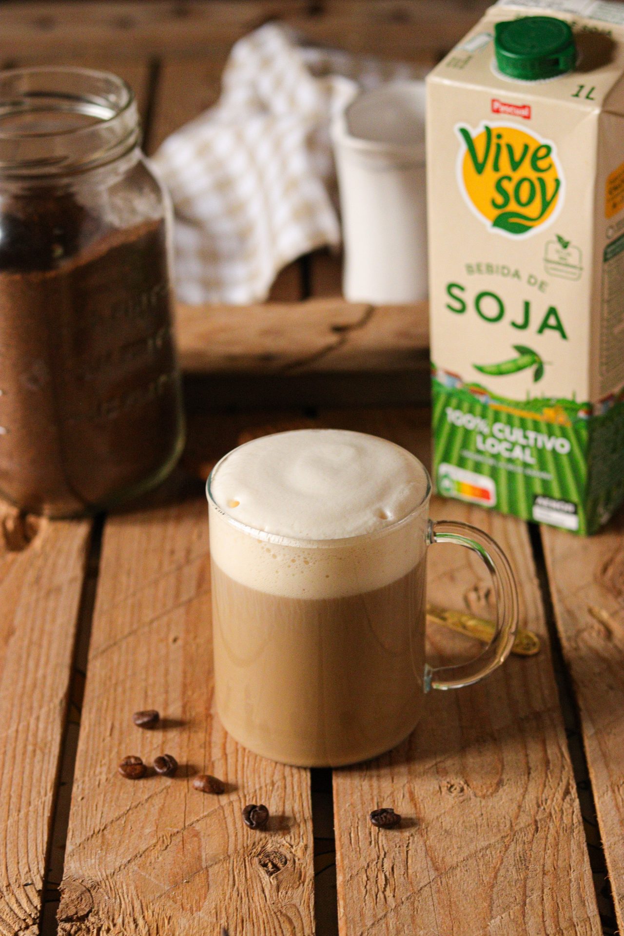 Café Latte con bebida de Soja Vivesoy